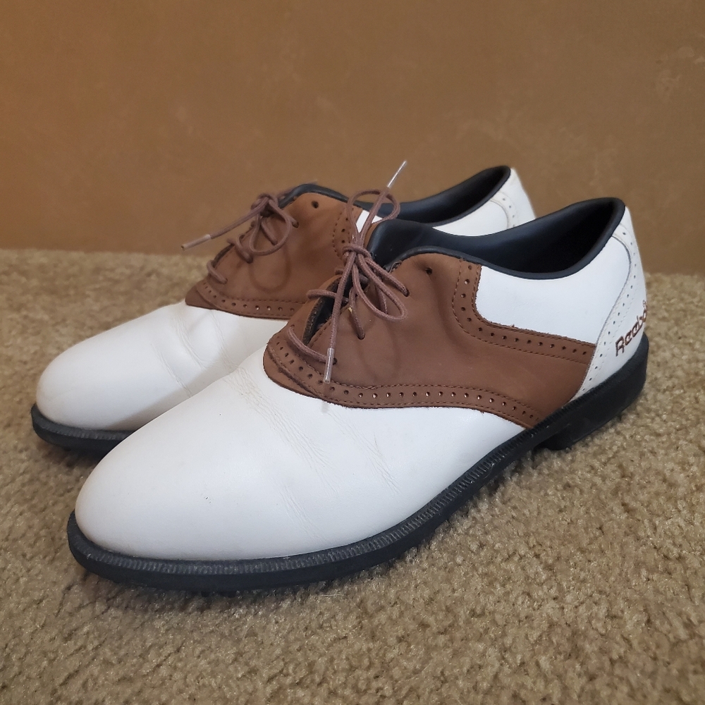 Reebok White and Brown Women's Saddle Shoes